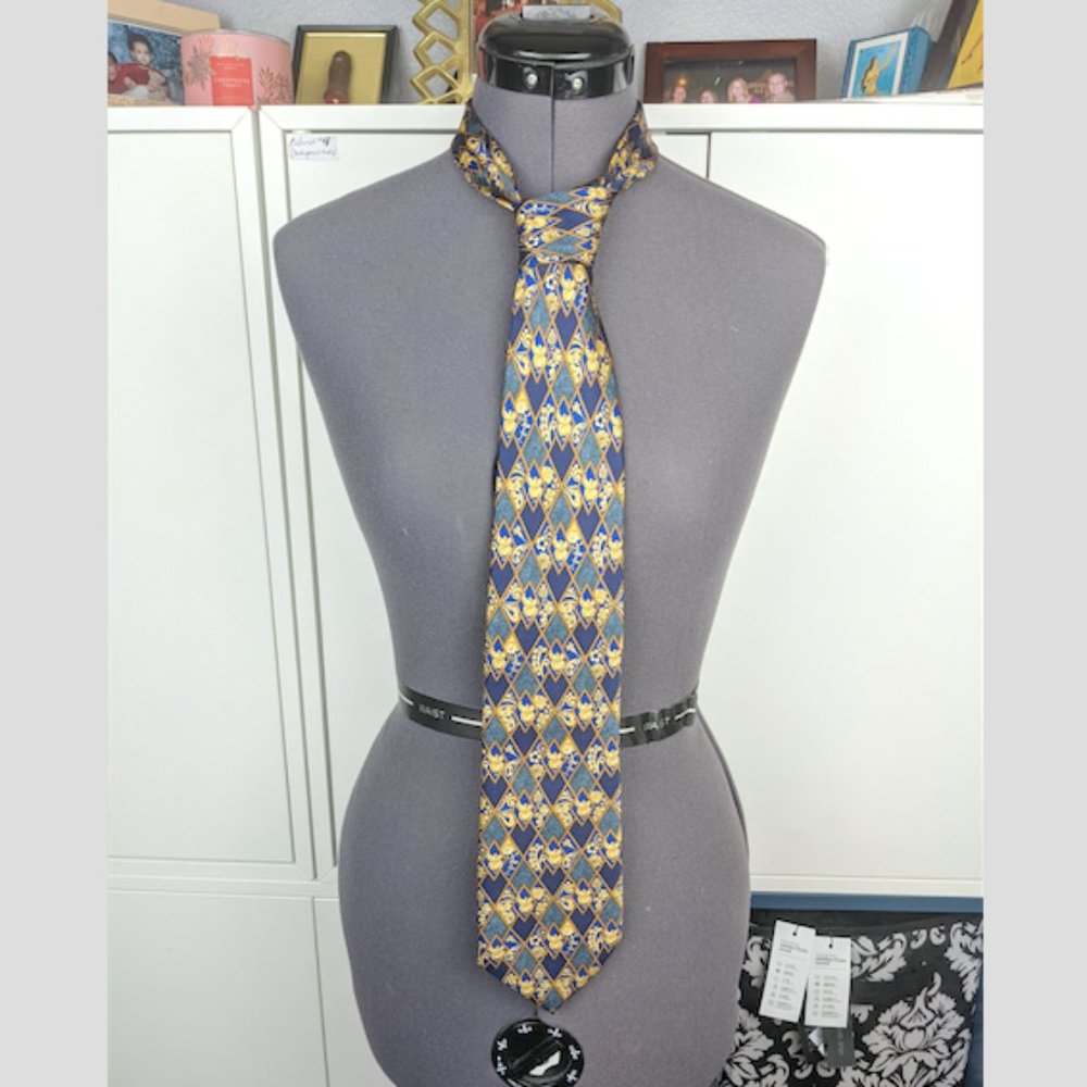 Alexandre Silk Filigree Print Tie